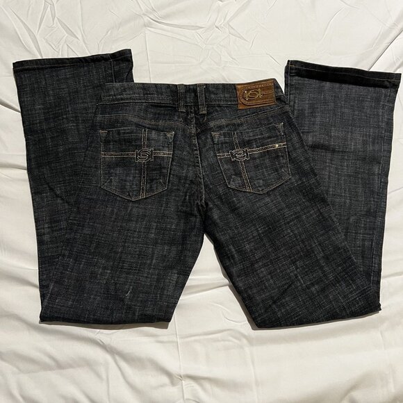 Bebe Women's Dark Wash Bootcut Denim Jeans size 27 - Picture 2 of 10